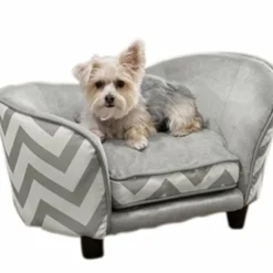 Enchanted Pet Enchanted Hondenmand Sofa Chevron Grijs