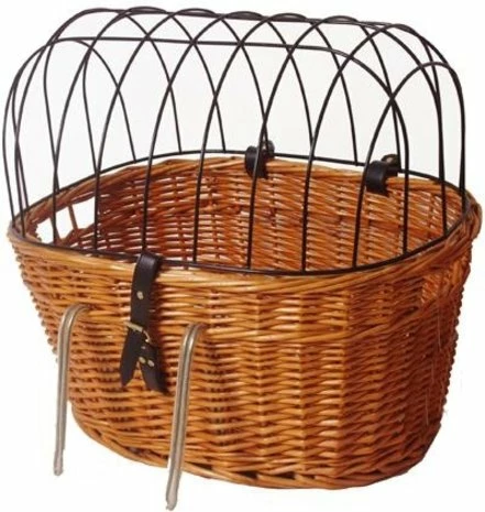 Merkloos Fietsmand Riet Voorop+metalen Rek 1 Merkloos Fietsmand Riet Voorop+metalen Rek