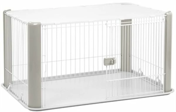 Merkloos Puppyren Met Dak Grijs 1 Merkloos Puppyren Met Dak Grijs