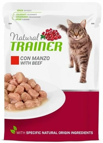 Natural Trainer Natural Trainer Cat Adult Beef Pouch 1 Natural Trainer Natural Trainer Cat Adult Beef Pouch