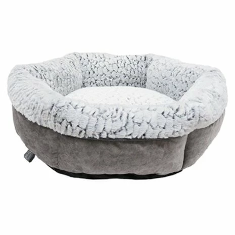 Rosewood Rosewood Hondenmand Luxury Plush Rond Grijs 1 Rosewood Rosewood Hondenmand Luxury Plush Rond Grijs