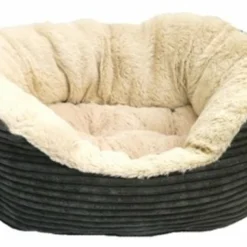 Rosewood Rosewood Hondenmand Ovaal Jumbo Cord Pluche Grijs / Creme