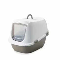 Savic Savic Kattenbak Leo Warmgrijs / Wit