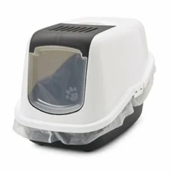 Savic Savic Kattenbak Nestor Wit / Zwart 7 Savic Savic Kattenbak Nestor Wit / Zwart -Trixie Verkoopwinkel savic savic kattenbak nestor wit zwart 3