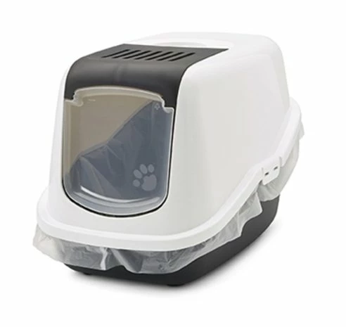 Savic Savic Kattenbak Nestor Wit / Zwart 4 Savic Savic Kattenbak Nestor Wit / Zwart - Afbeelding 4