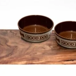 Tarhong Tarhong Good Dog Set 2 Voerbakken Taupe / Placemat Olive