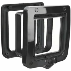 Trixie Trixie 4-weg Kattenluik Inclusief Tunnelstuk Zwart