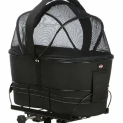 Trixie Trixie Fietsmand Achterop Zwart Met Kussen En Kap
