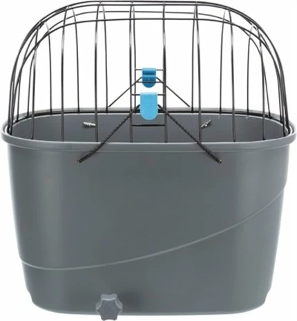 Trixie Trixie Fietsmand Voor Bagagedrager Met Draadkoepel Kunststof Grijs 2 Trixie Trixie Fietsmand Voor Bagagedrager Met Draadkoepel Kunststof Grijs - Afbeelding 2