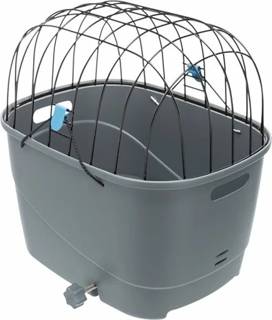 Trixie Trixie Fietsmand Voor Bagagedrager Met Draadkoepel Kunststof Grijs 4 Trixie Trixie Fietsmand Voor Bagagedrager Met Draadkoepel Kunststof Grijs - Afbeelding 4