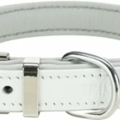Trixie Trixie Halsband Hond Active Comfort Met Strass Steentjes Leer Wit