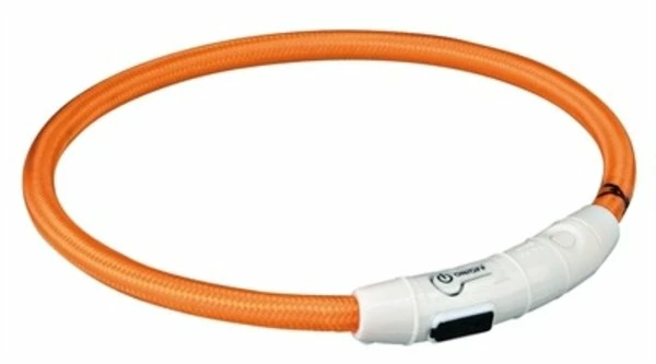 Trixie Trixie Halsband Hond Flash Lichthalsband Usb Tpu / Nylon Oranje 1 Trixie Trixie Halsband Hond Flash Lichthalsband Usb Tpu / Nylon Oranje