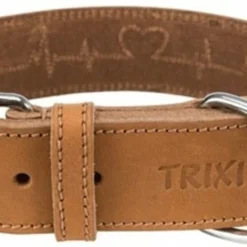 Trixie Trixie Halsband Hond Rustic Vetleer Heartbeat Bruin