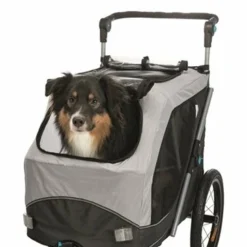 Voorkant -Trixie Verkoopwinkel trixie trixie hondenfietskar opvouwbaar grijs 1