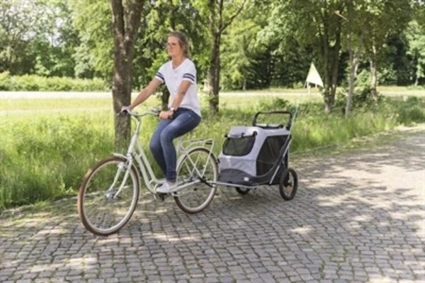 Trixie Trixie Hondenfietskar Opvouwbaar Grijs 4 Trixie Trixie Hondenfietskar Opvouwbaar Grijs - Afbeelding 4