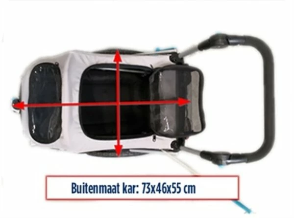 Trixie Trixie Hondenfietskar Opvouwbaar Grijs 5 Trixie Trixie Hondenfietskar Opvouwbaar Grijs - Afbeelding 5