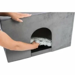 Trixie Trixie Hondenmand Huis Harvey Met Trap Grijs / Wit -Trixie Verkoopwinkel trixie trixie hondenmand huis harvey met trap grij 2