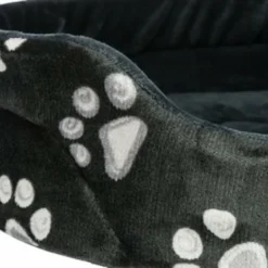 Trixie Trixie Hondenmand Jimmy Ovaal Zwart Met Pootprint -Trixie Verkoopwinkel trixie trixie hondenmand jimmy ovaal zwart met poo 2