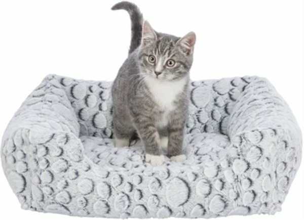 Trixie Trixie Hondenmand Mila Hoekig Pluche Wit / Grijs 2 Trixie Trixie Hondenmand Mila Hoekig Pluche Wit / Grijs - Afbeelding 2