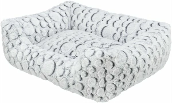 Trixie Trixie Hondenmand Mila Hoekig Pluche Wit / Grijs 4 Trixie Trixie Hondenmand Mila Hoekig Pluche Wit / Grijs - Afbeelding 4