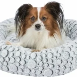 Trixie Trixie Hondenmand Mila Rond Pluche Wit / Grijs -Trixie Verkoopwinkel trixie trixie hondenmand mila rond pluche wit grij 2