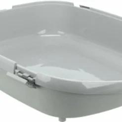 Trixie Trixie Kattenbak Primo Met Rand Grijs / Wit -Trixie Verkoopwinkel trixie trixie kattenbak primo met rand grijs wit 2