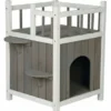 Trixie Trixie Kattenhuis Cat's Home Met Balkon Grijs / Wit
