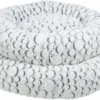 Trixie Trixie Kattenmand Mila Rond Pluche Wit / Grijs