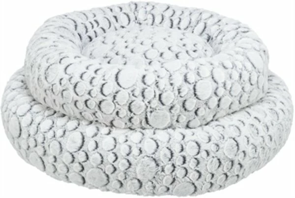 Trixie Trixie Kattenmand Mila Rond Pluche Wit / Grijs 1 Trixie Trixie Kattenmand Mila Rond Pluche Wit / Grijs