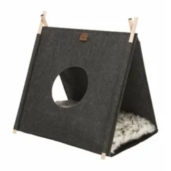 Trixie Trixie Kattenmand Tent Elfie Met Kussen Vilt Antraciet -Trixie Verkoopwinkel trixie trixie kattenmand tent elfie met kussen vil 2
