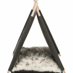 Trixie Trixie Kattenmand Tent Elfie Met Kussen Vilt Antraciet -Trixie Verkoopwinkel trixie trixie kattenmand tent elfie met kussen vil 3