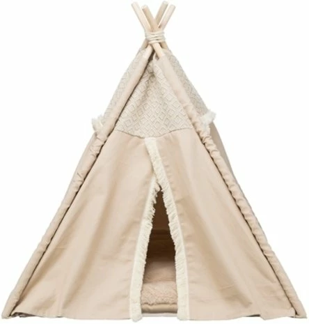 Trixie Trixie Kattenmand Tipi Boho Beige 1 Trixie Trixie Kattenmand Tipi Boho Beige