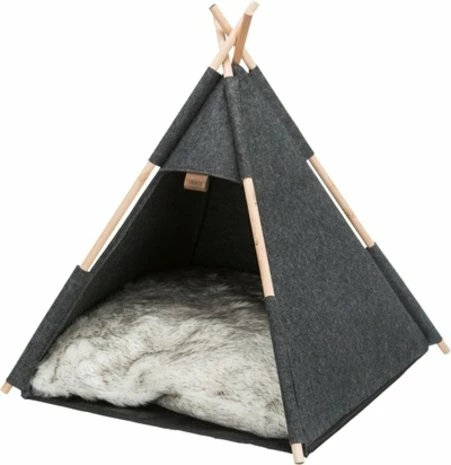 Trixie Trixie Kattenmand Tipi Vilt Antraciet 2 Trixie Trixie Kattenmand Tipi Vilt Antraciet - Afbeelding 2
