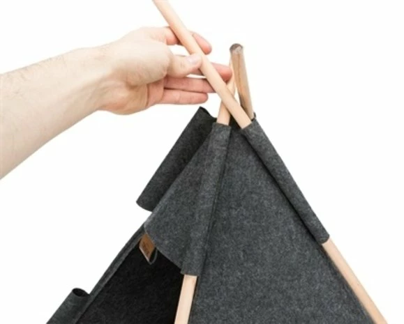 Trixie Trixie Kattenmand Tipi Vilt Antraciet 5 Trixie Trixie Kattenmand Tipi Vilt Antraciet - Afbeelding 5