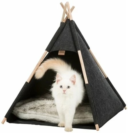 Trixie Trixie Kattenmand Tipi Vilt Antraciet 1 Trixie Trixie Kattenmand Tipi Vilt Antraciet
