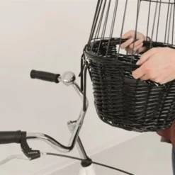 Trixie Trixie Wilgen Fietsmand Voorop Zwart Met Kussen En Kap -Trixie Verkoopwinkel trixie trixie wilgen fietsmand voorop zwart met ku 4